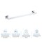 Kibi Blaze 18 inch Bathroom Towel Bar KBA1605CH - alternate 6